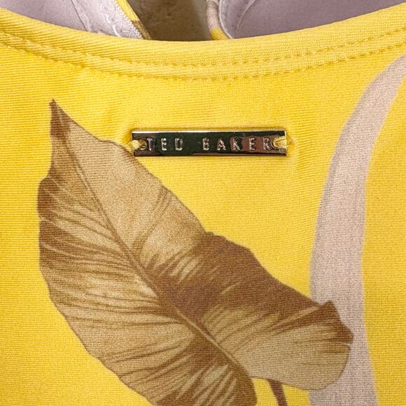 Ted Baker Womens Cabana Balconette Swimsuit Yellow Floral Removable Straps 12 - Picture 15 of 16